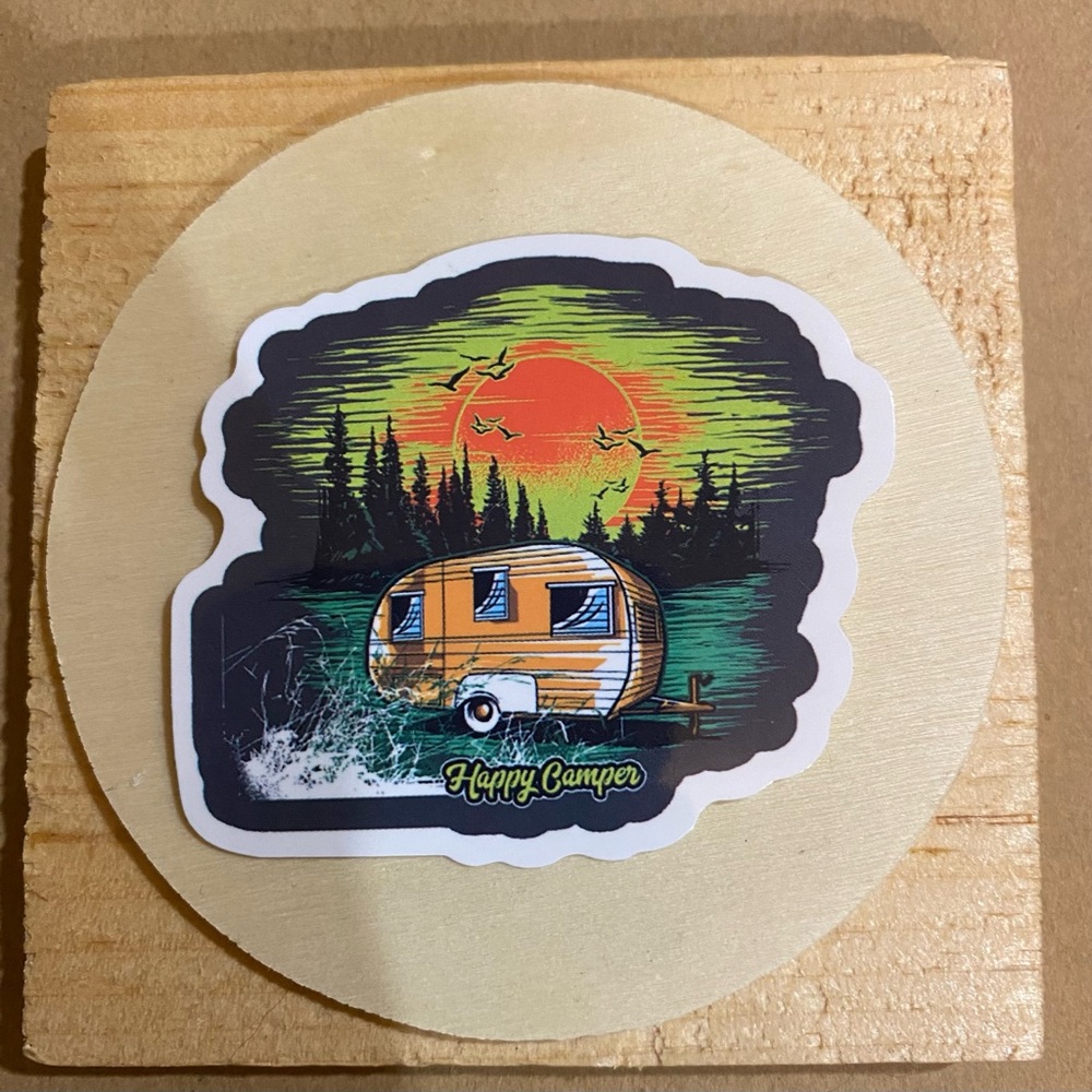 🌈20/$5🌈 Happy Camper Sticker